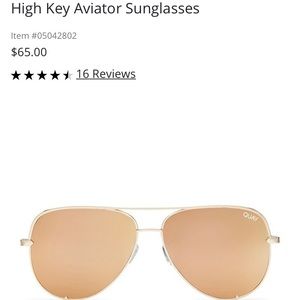 QUAY: High Key Gold Mirror Sunglasses